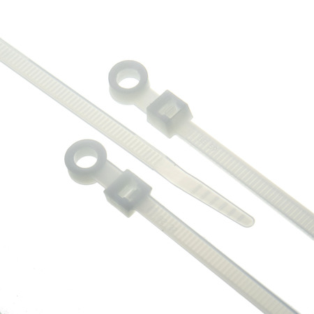 Us Cable Ties Cable Tie, 15 in., Screw Mount, Natural Nylon, 100PK SMH15N100